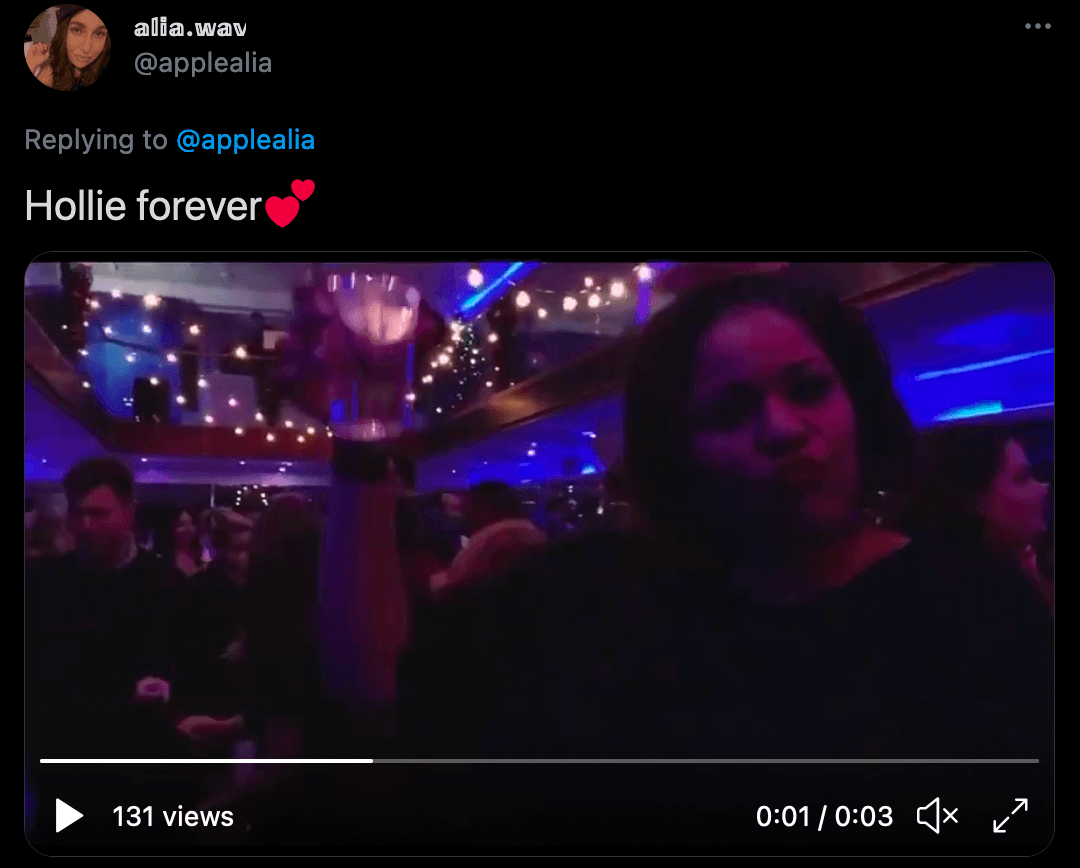 Second tweet in thread with video still