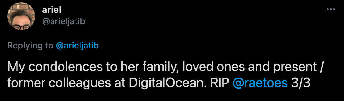 Screenshot of third tweet in thread
