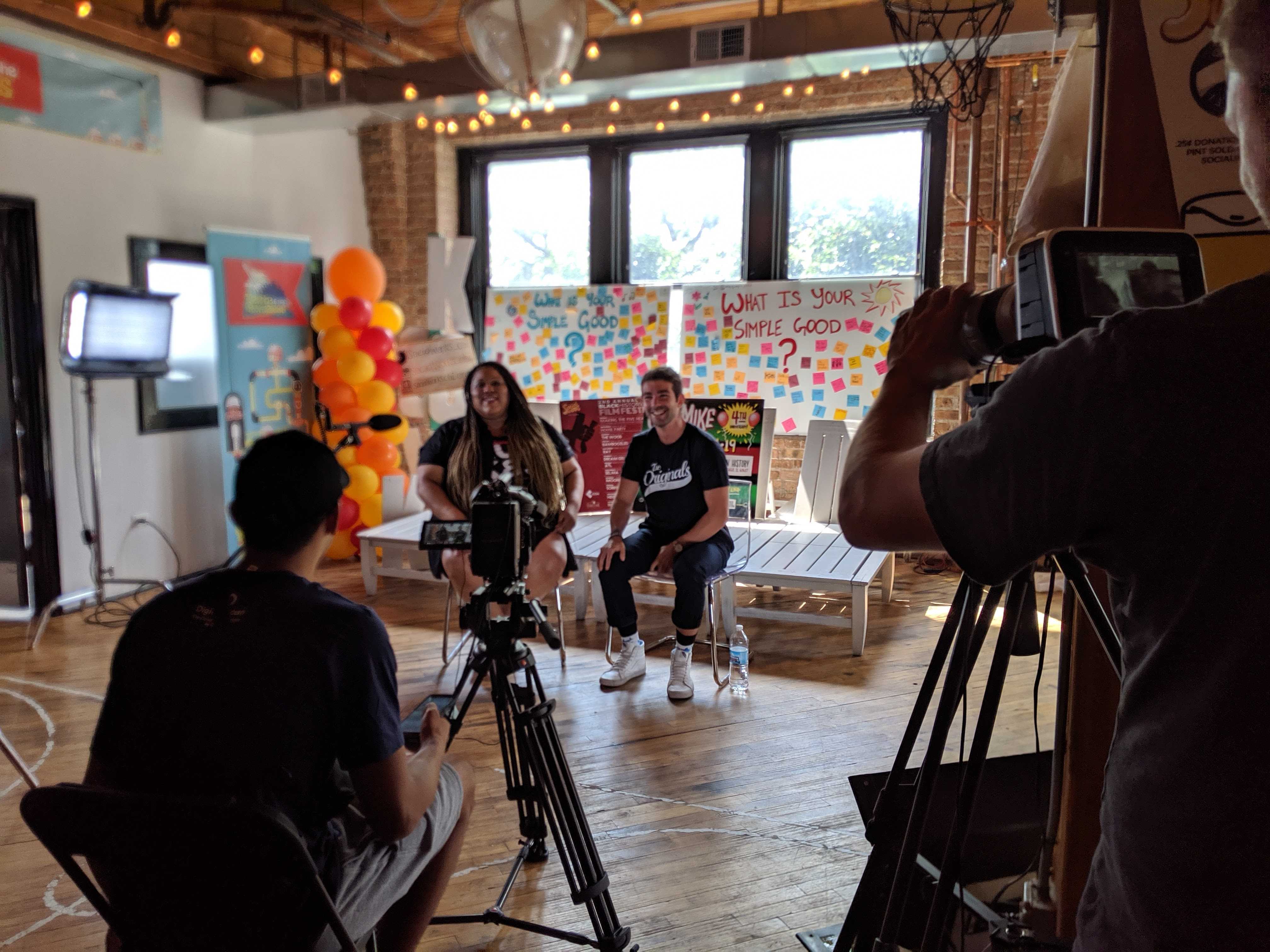 Recording the Spin Up video