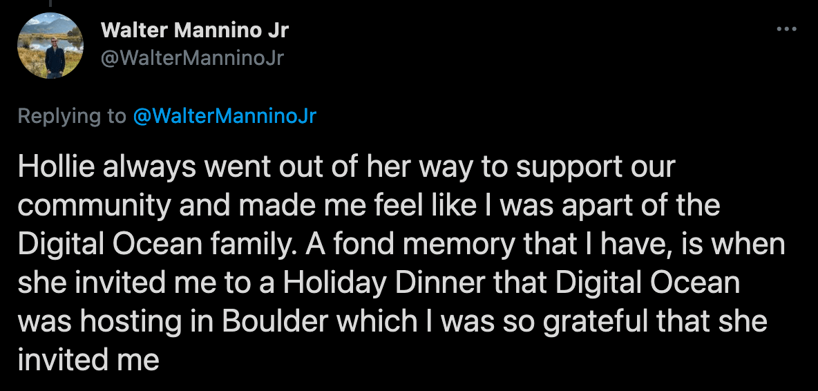 Screenshot of second tweet in thread